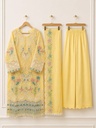Yellow Schiffli Suit Set