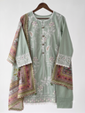 The Pastel Mint Embroidered Floral Suit Set